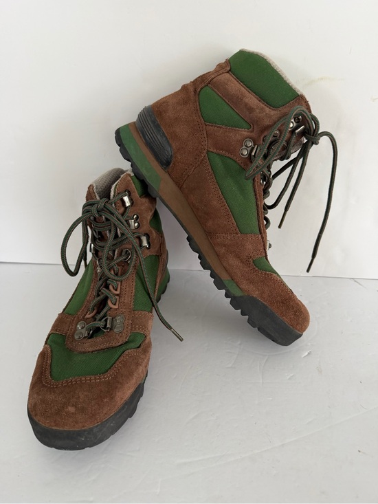 Vasque Vintage Hiking Boots Mens 9.5 Brown Green Suede Canvas Trail Gorpcore 90s main image 5